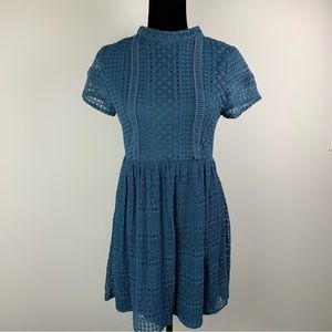 Francescas teal blue laces dress